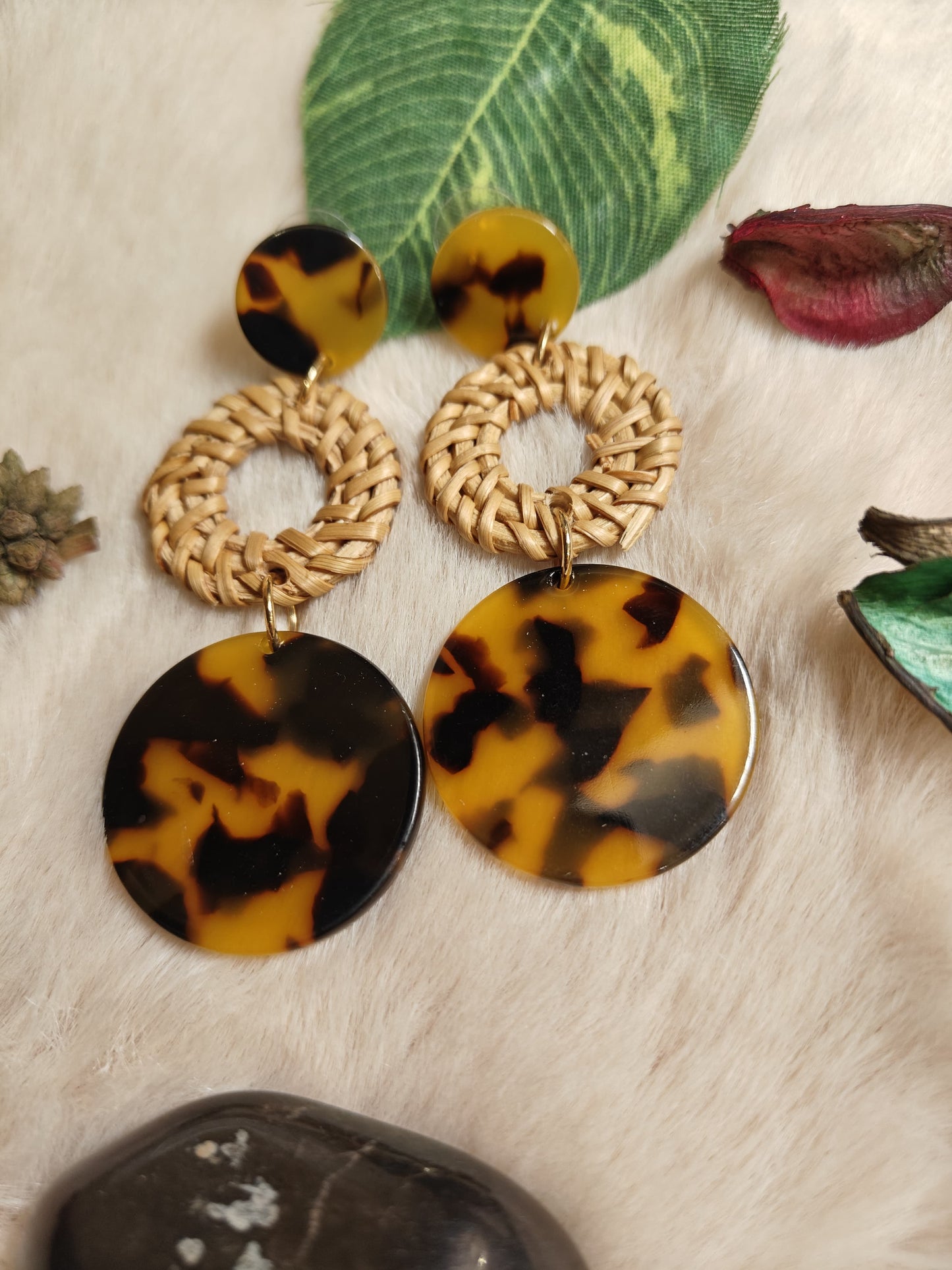 Boho Rattan Danglers