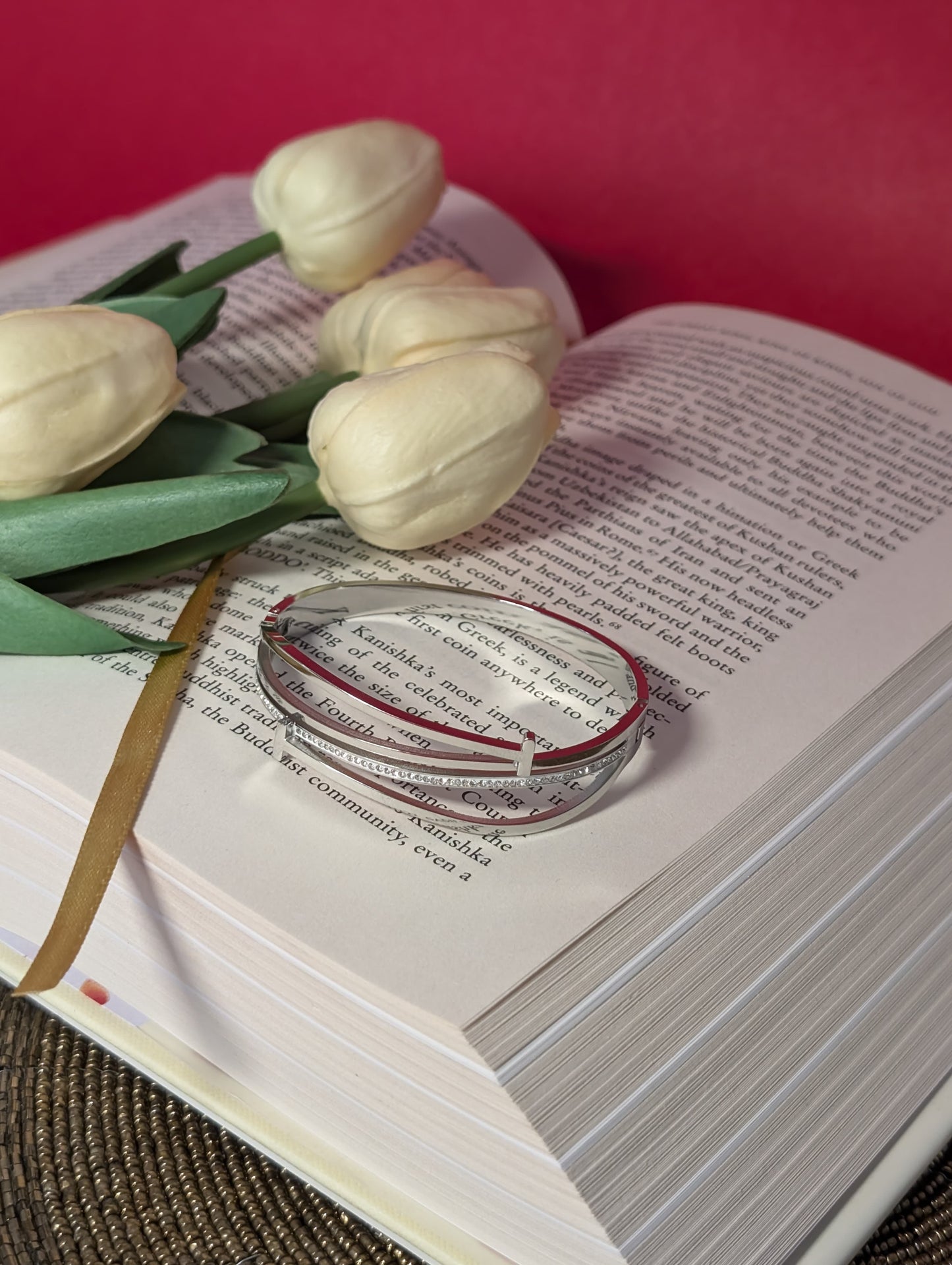 Crystal Line Silver Anti-tarnish Bracelet