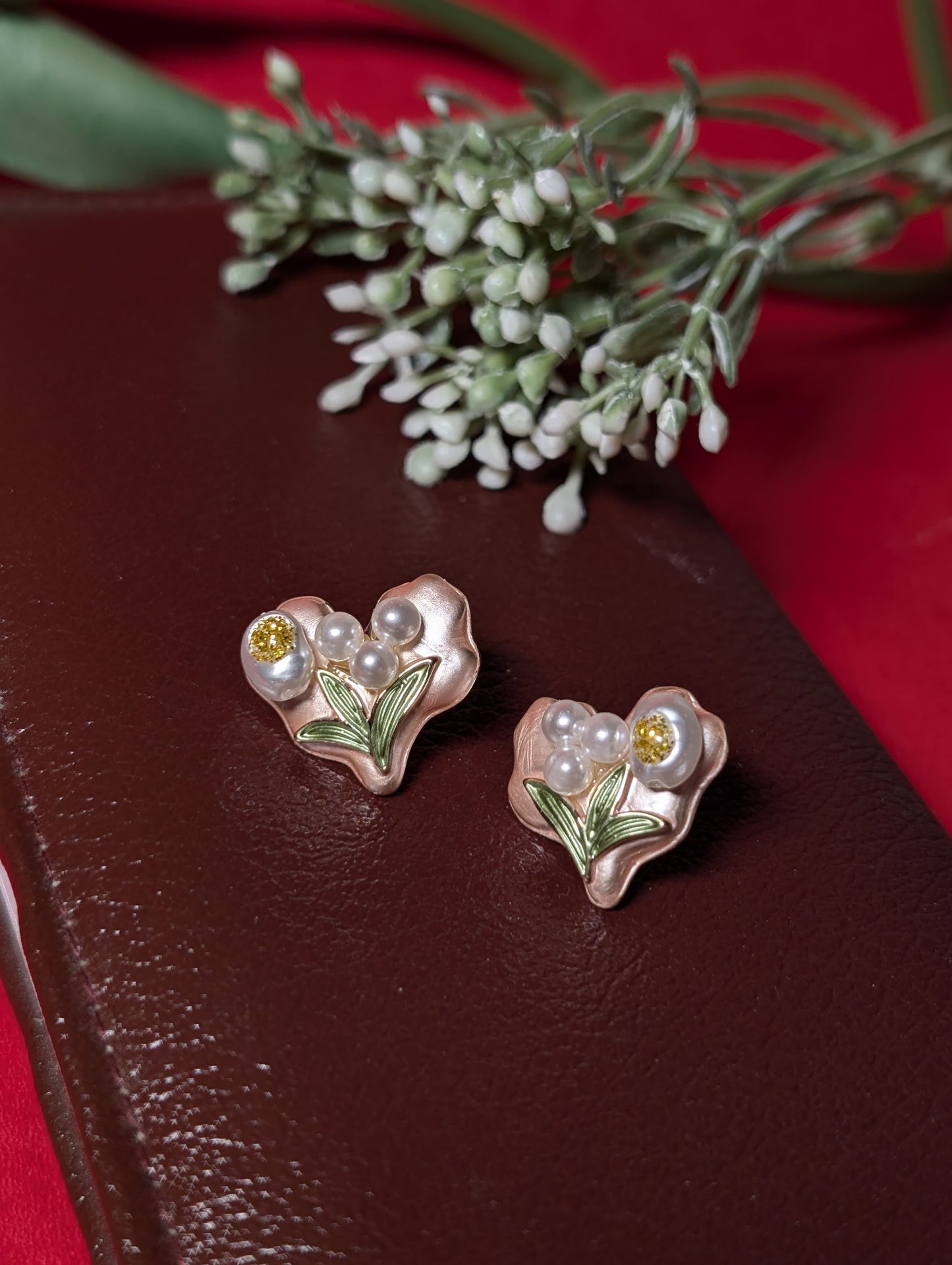 Blooming Heart Studs