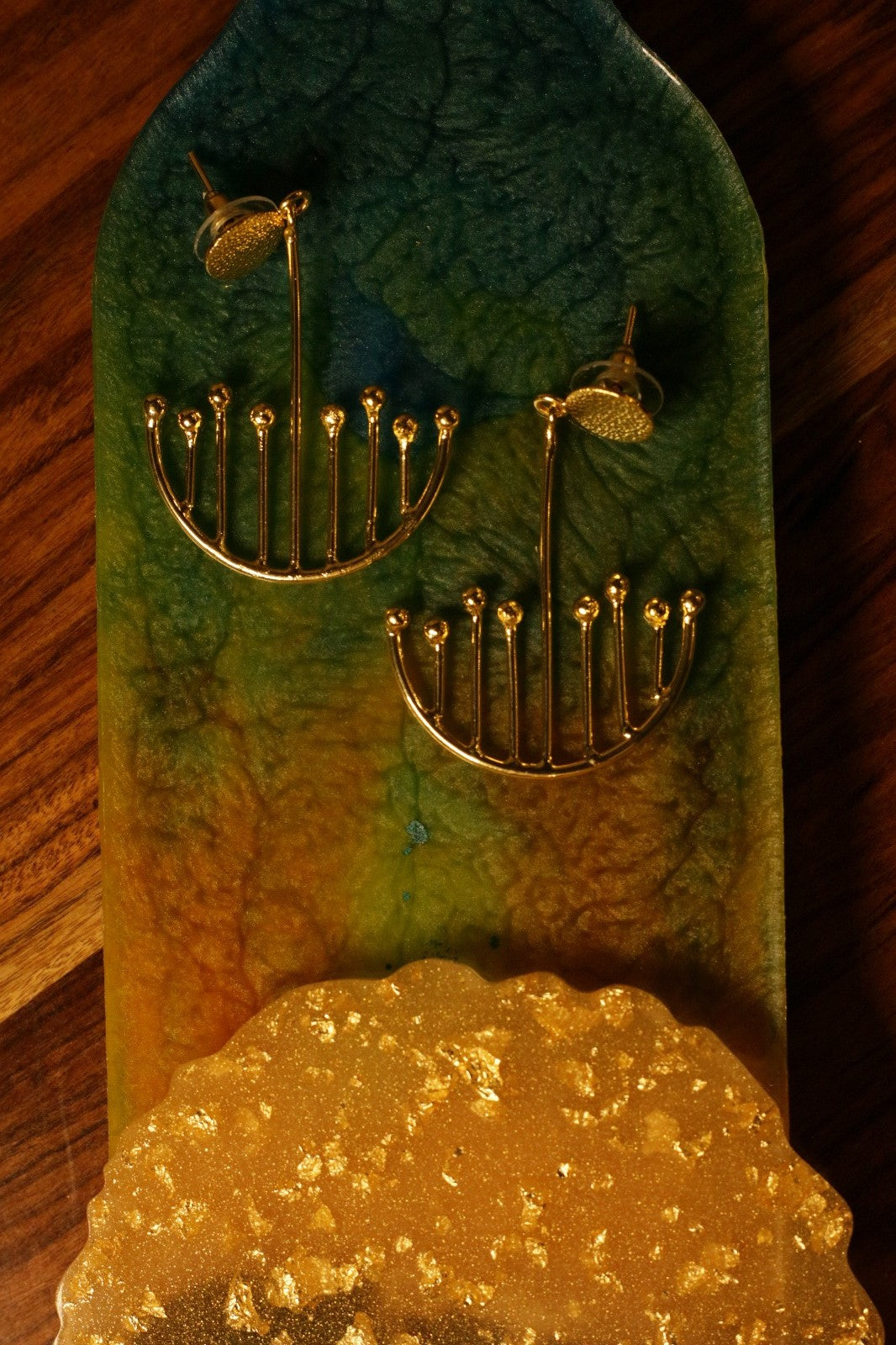 Golden Dandelion Dream Earrings