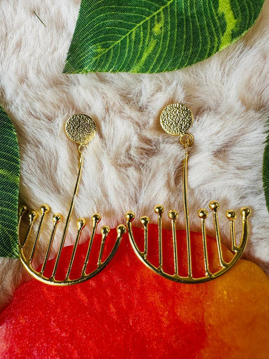 Golden Dandelion Dream Earrings