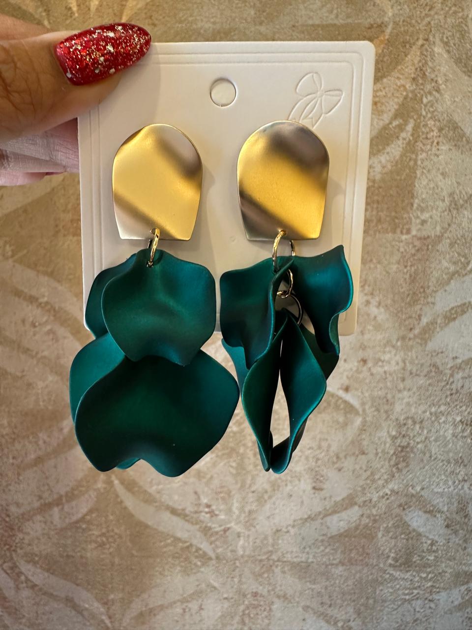 Chic Satin Petal Drop Earrings