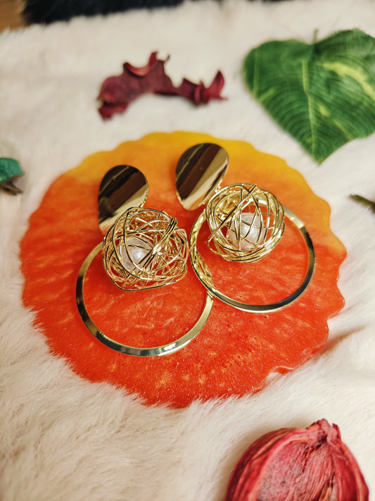 Golden Orb Earrings