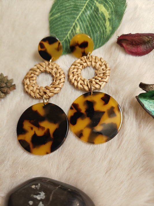 Boho Rattan Danglers