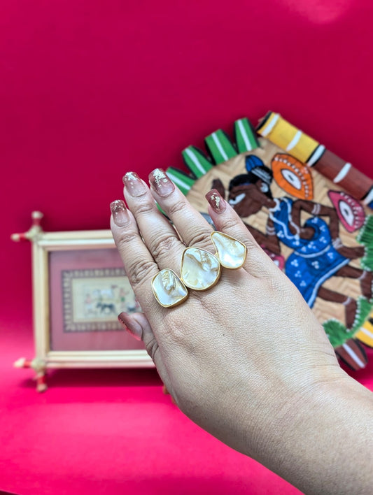 Statement Mother of Pearl Ring