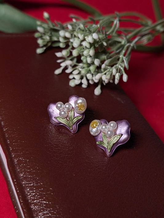 Blooming Heart Studs